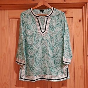 Talbots Paisley Tunic. Size M.